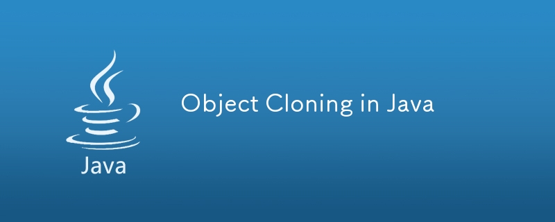 Clonage d'objets en Java