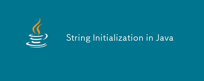 String Initialization in Java