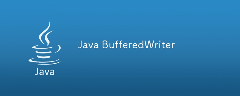 Java BufferedWriter