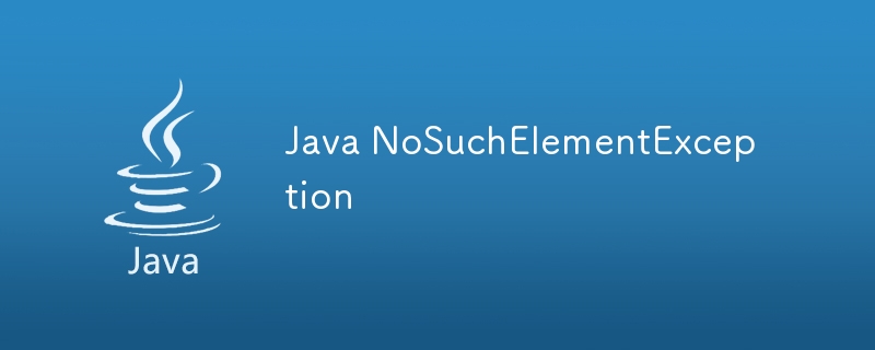 Java NoSuchElementException