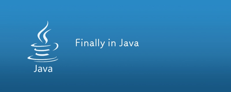 Endlich in Java