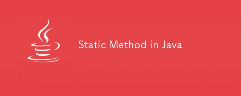 Méthode statique en Java