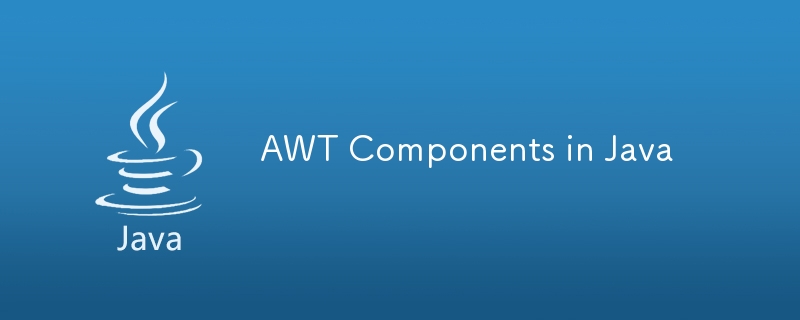 Java의 AWT 구성 요소