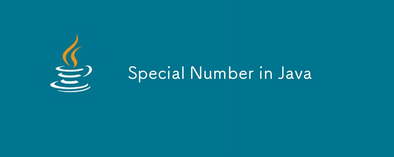 Special Number in Java