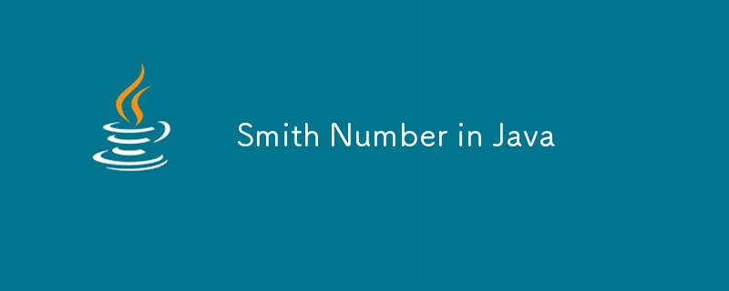 Smith Number in Java