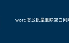 word怎么批量删除空白间隔
