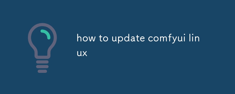 how to update comfyui linux