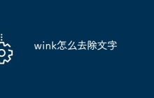 wink怎么去除文字