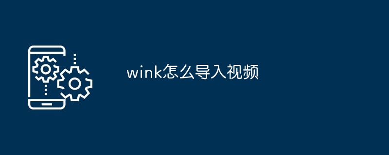 wink怎么导入视频