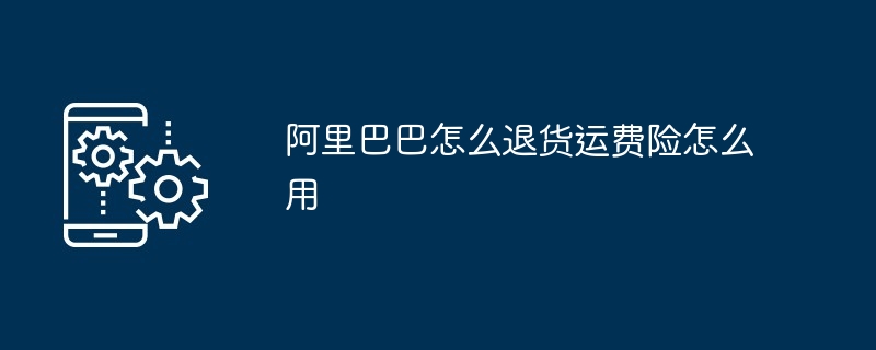 阿里巴巴怎么退货运费险怎么用