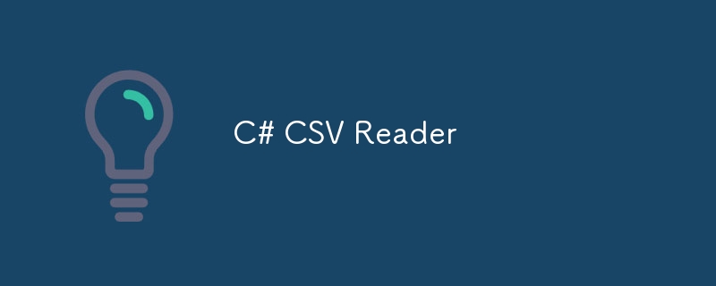 C# CSV 리더