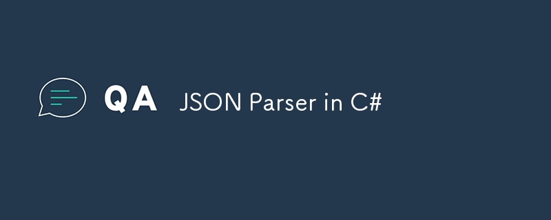 JSON-Parser in C#