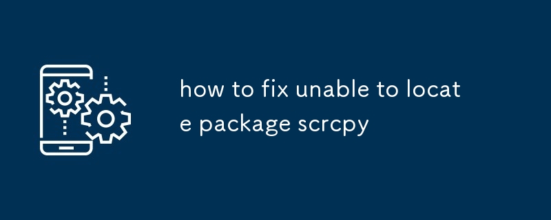 how to fix unable to locate package scrcpy