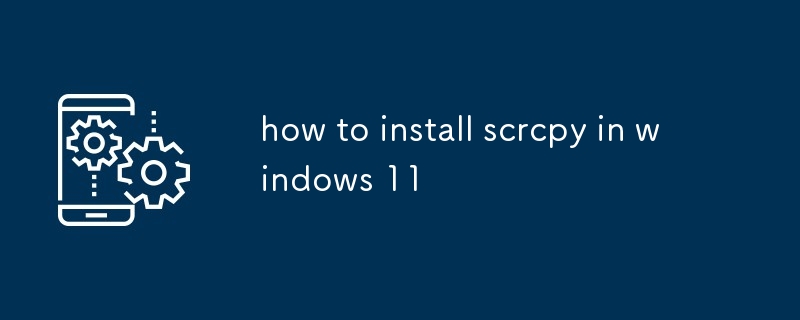 comment installer scrcpy dans Windows 11