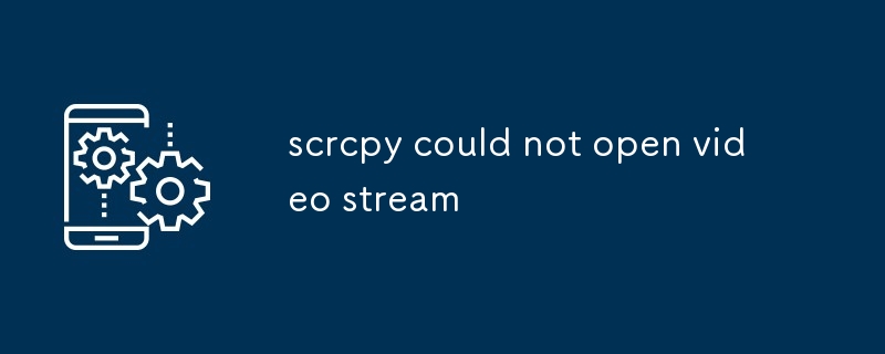 scrcpy could not open video stream