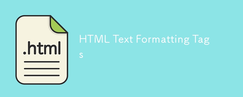 Tag Pemformatan Teks HTML