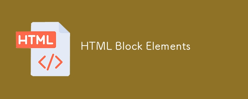 Éléments de bloc HTML