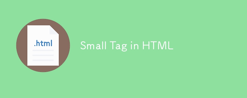 Kleines Tag in HTML