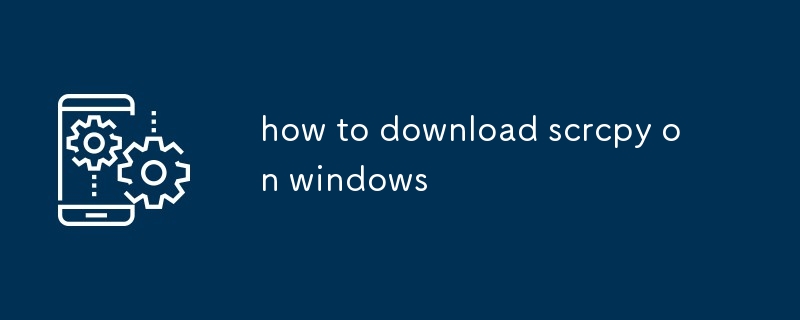 how to download scrcpy on windows