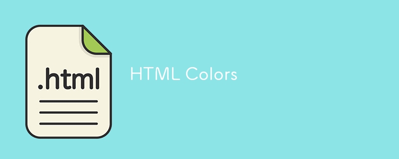 Couleurs HTML 