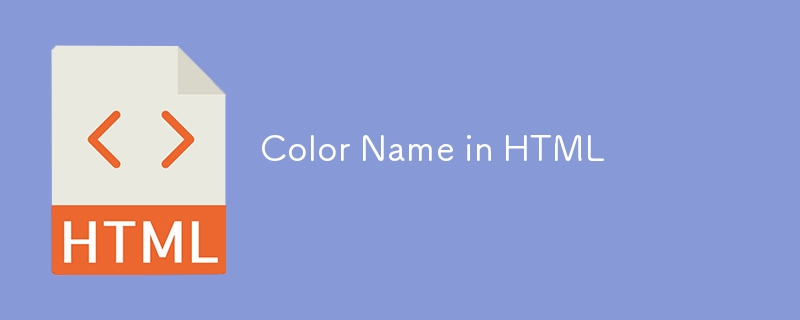 Farbname in HTML