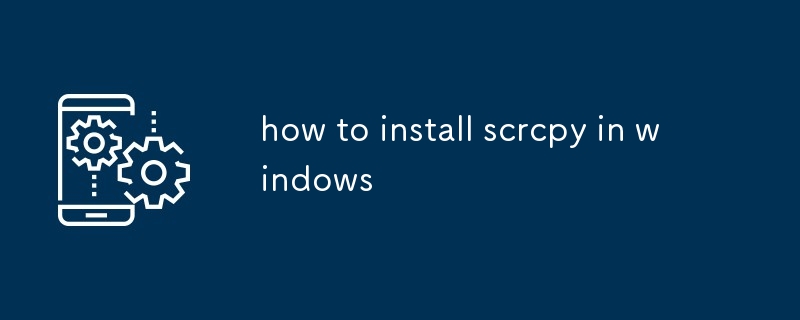 how to install scrcpy in windows