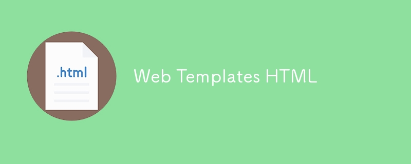 Modèles Web HTML