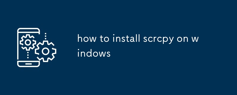 comment installer scrcpy sur Windows