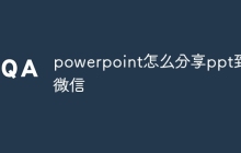 powerpoint怎么分享ppt到微信
