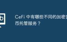 CeFi 中有哪些不同的加密货币托管服务？