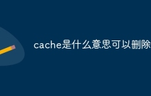cache是什么意思可以删除吗