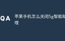 苹果手机怎么关闭5g智能助理