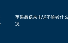 苹果微信来电话不响铃什么情况