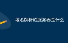 域名解析的服务器是什么