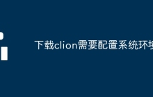 下载clion需要配置系统环境