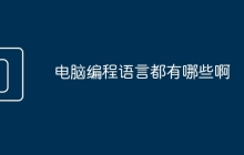 电脑编程语言都有哪些啊