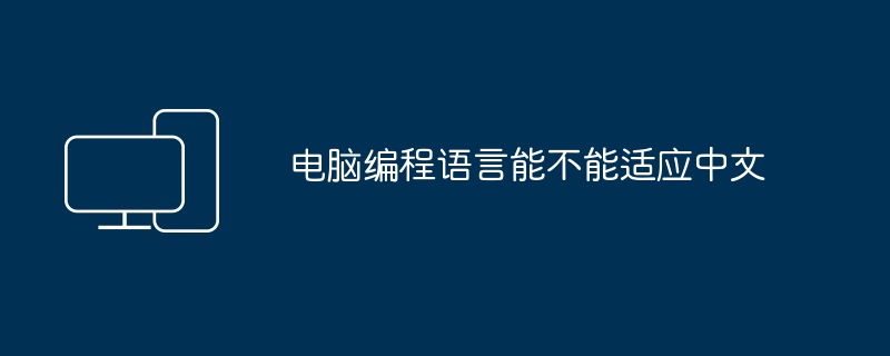 电脑编程语言能不能适应中文