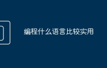 编程什么语言比较实用