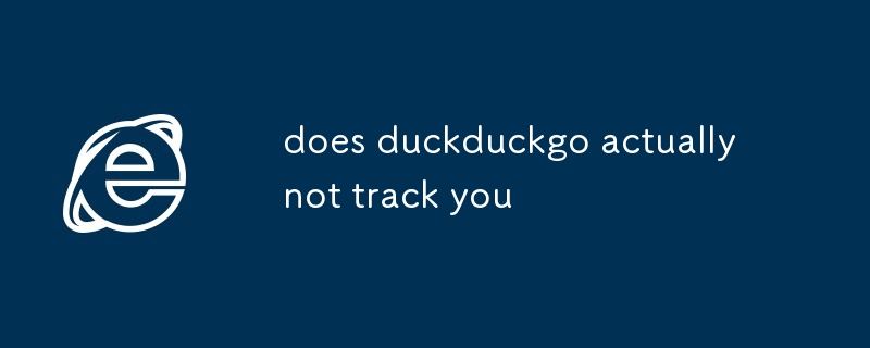 duckduckgoは実際にあなたを追跡しませんか