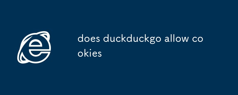 Duckduckgo autorise-t-il les cookies