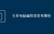 日系电脑编程语言有哪些
