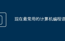 现在最常用的计算机编程语言