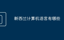 新西兰计算机语言有哪些
