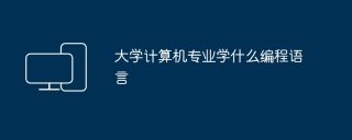 大学计算机专业学什么编程语言