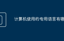 计算机使用的专用语言有哪些
