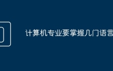 计算机专业要掌握几门语言