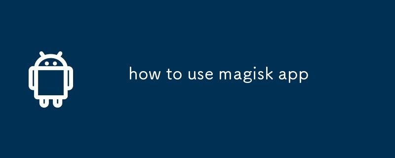 how to use magisk app