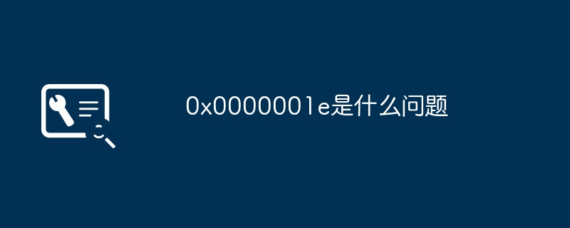 0x0000001e是什么问题