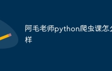 阿毛老师python爬虫课怎么样