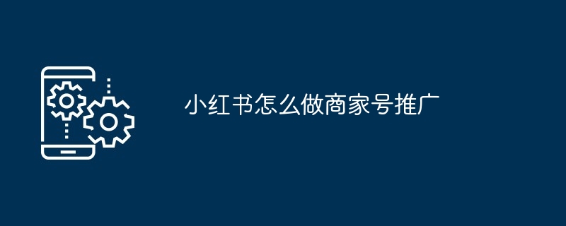 小红书怎么做商家号推广
